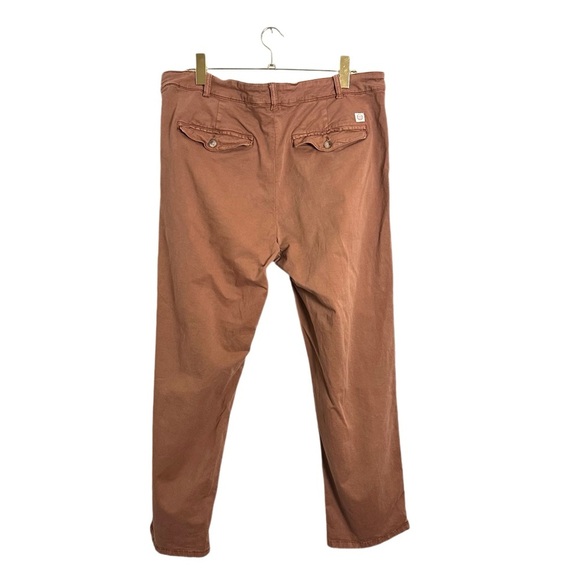 Marine Layer Hudson Relaxed Cropped Pant In Faded Chestnut Size XL - Picture 4 of 4